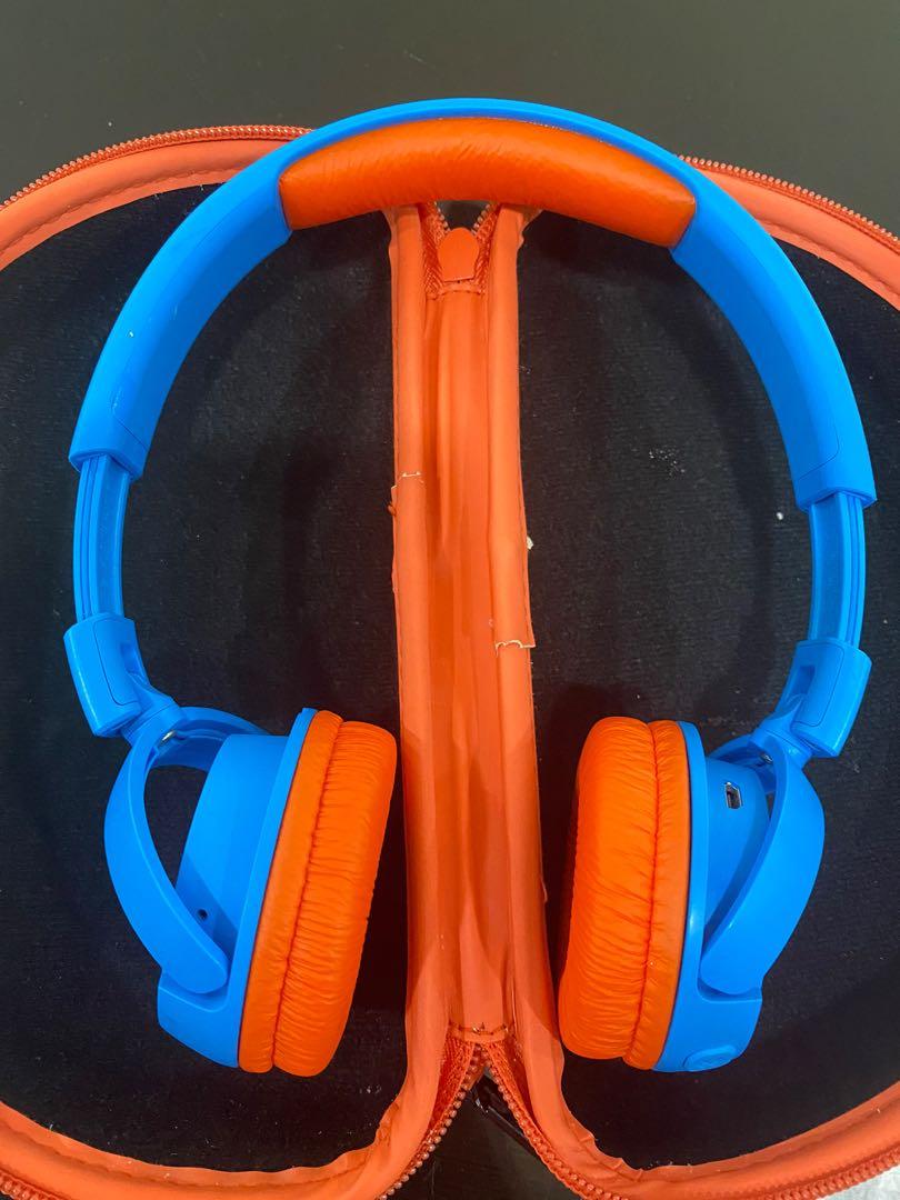 JBL JR 300BT On-Ear Wireless Bluetooth Headphones - Blue/Orange