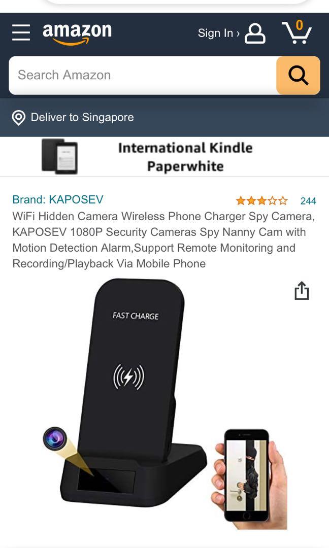 Kaposev wireless charger with wifi camera