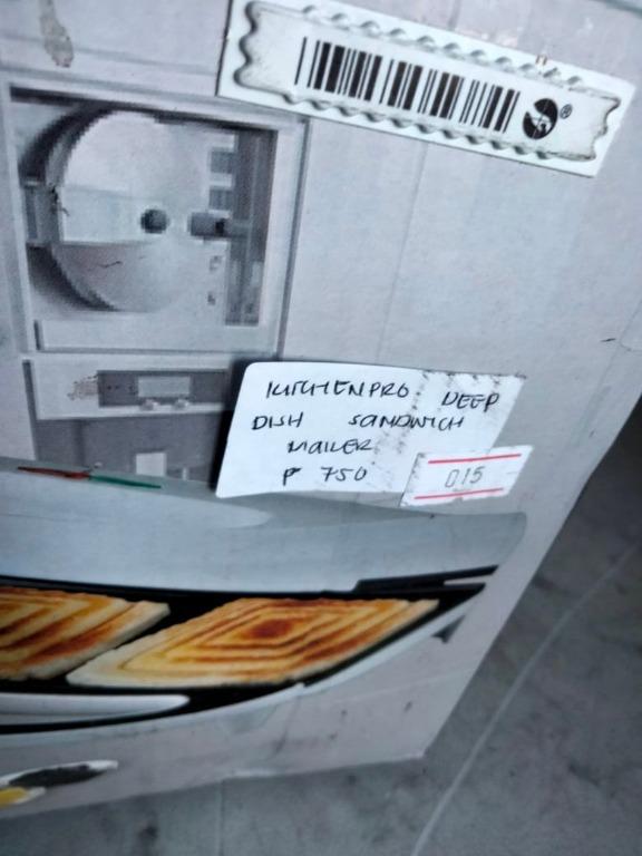 Kitchenpro Deep Dish Sandwich Maker (Category: Bakeware) located in San Pedro. Submitted by affordable_surplus.1 (Listing ID 1138961009, Image 2). Description: Kitchenpro Deep Dish Sandwich Maker 750 - ALL ITEMS are from Australia. - Some items are SUPLUS/USED or BRAND NEW. - No COD - Payment First Via GCASH or Bank Transfer -Customer pays for shipping cost. Visit our store located at Shop & Save Australian Surplus, RLCC Compound, National Highwa