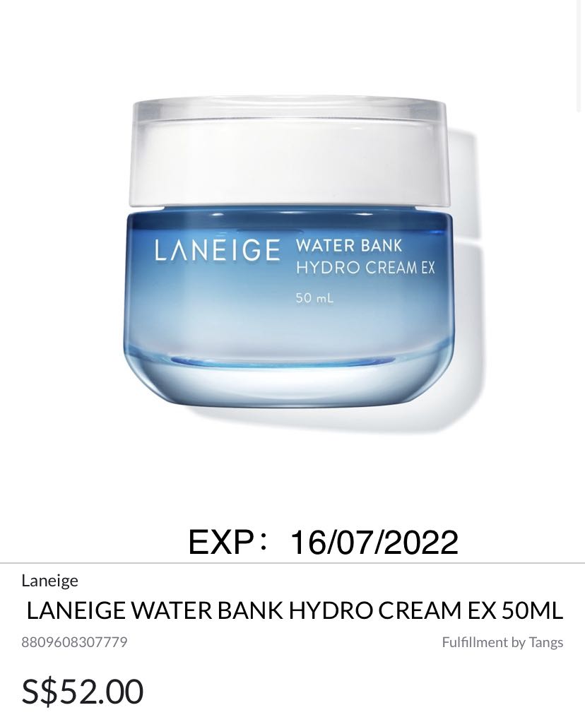 LANEIGE WATER BANK HYDRO CREAM EX 50ML, Beauty & Personal ...