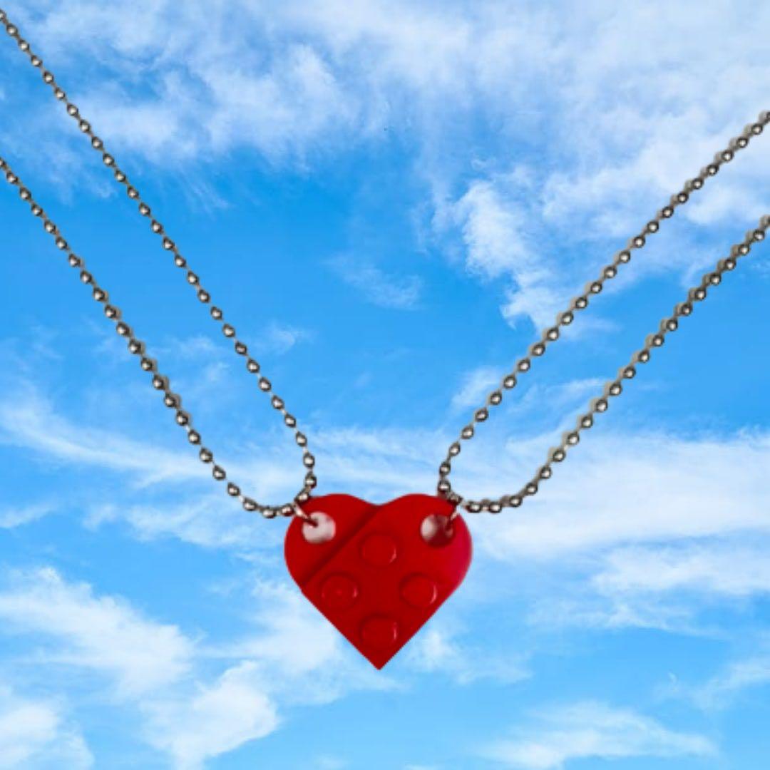 Buy Red 2 Piece Customizable Heart Made From 2 LEGO® Plates With a  'diamond' Color SWAROVSKI® Crystal on 2 Red Ballchains Best Friends Online  in India - Etsy