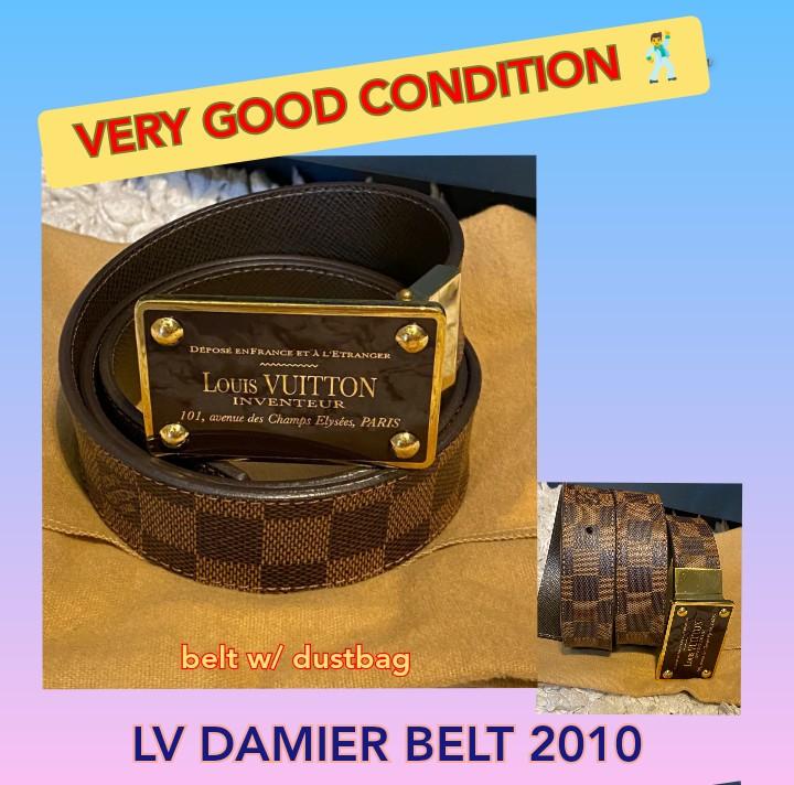 LV belt bolak balik (brown black) sz 95 (Lebar 4cm x 113cm) with box