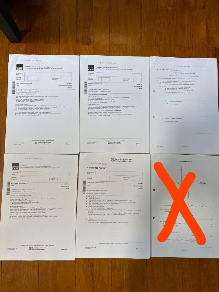 MATH & AMATH IGCSE past papers, Hobbies & Toys, Books & Magazines ...