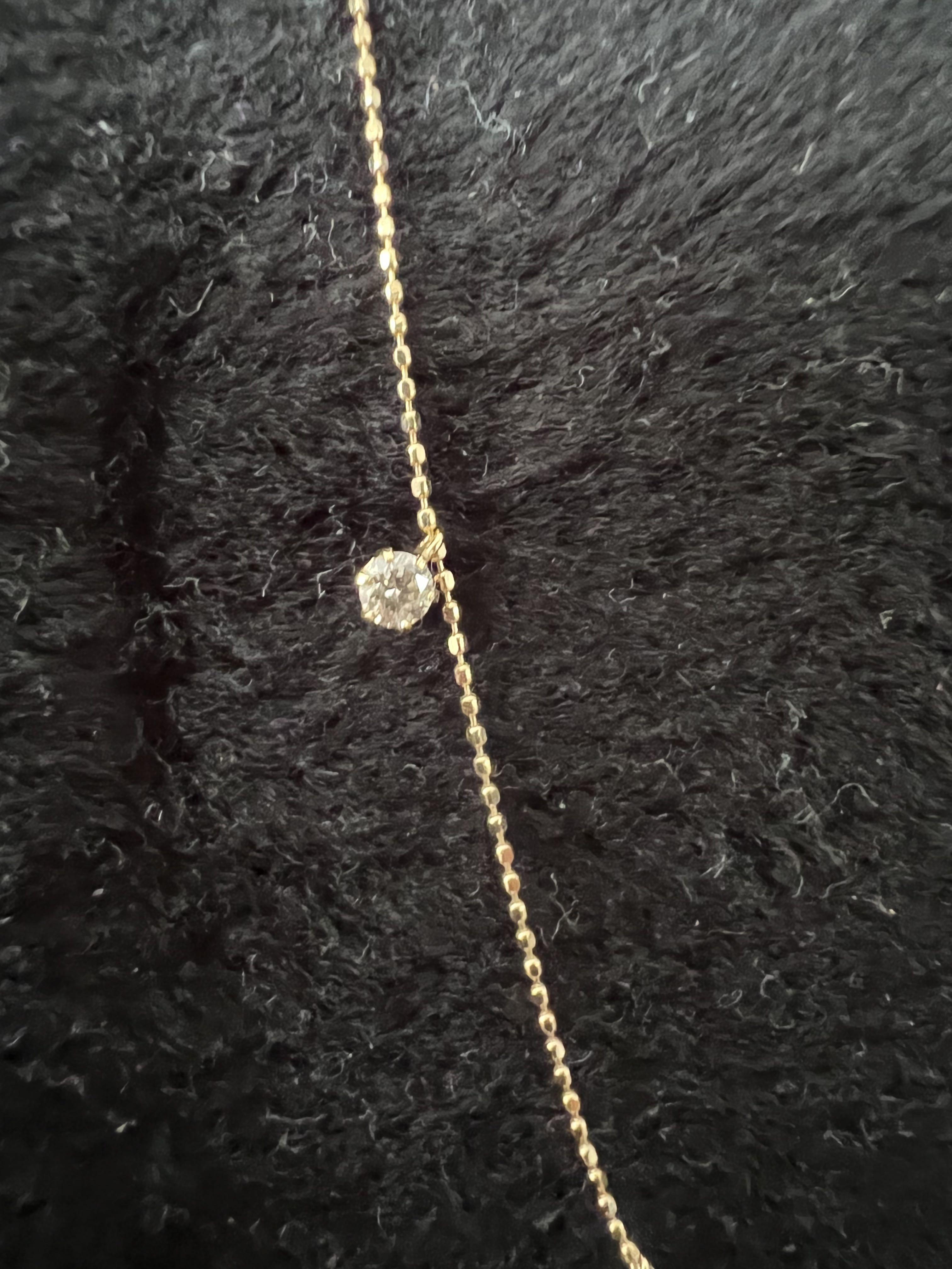 Gold diamond on sale station necklace