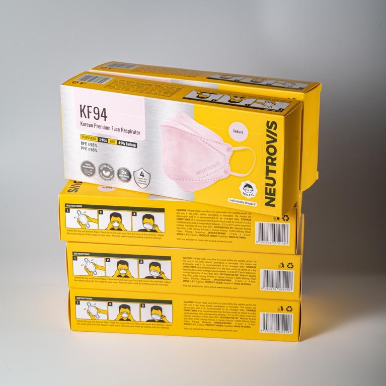 Neutrovis KF94 Kid Face Mask Pink Colour, Beauty & Personal Care, Face, Face Care on Carousell