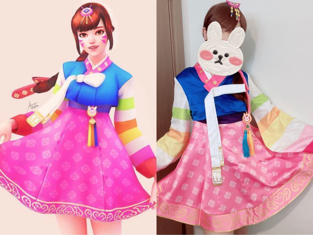 Overwatch D.Va Palanquin Hanbok cosplay