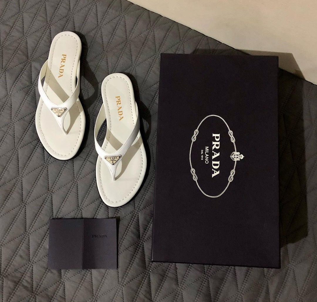 Prada Sandals, Women's Fashion, Footwear, Flats & Sandals on Carousell