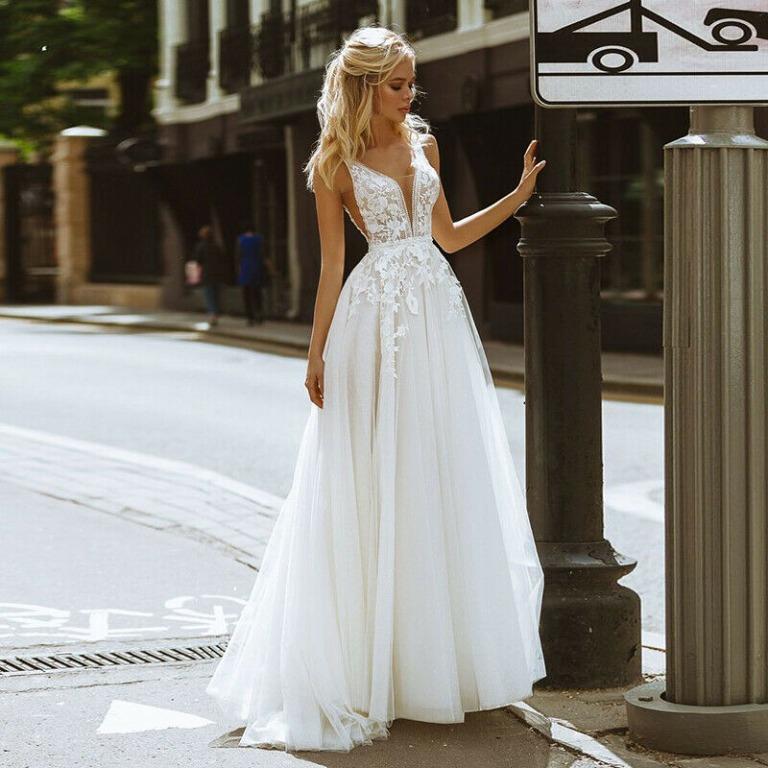 White boho formal dress outlet