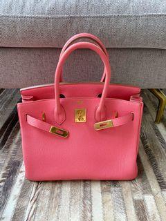 Hermes Birkin Verso bag 30 Orange poppy/ Rose lipstick Clemence