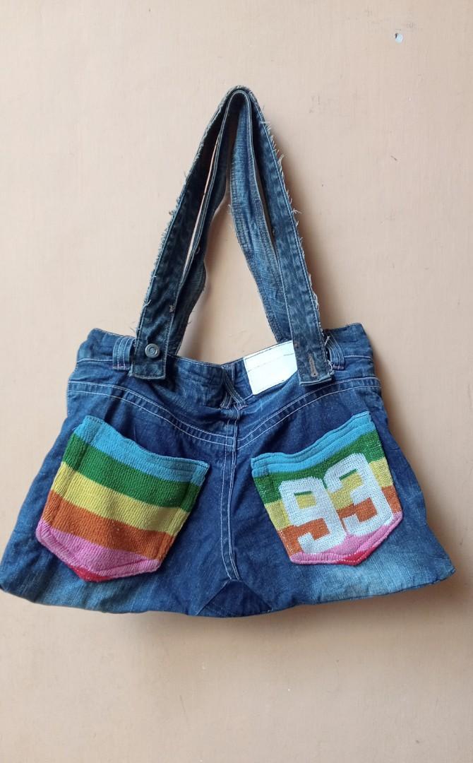 Recycle denim pants bags, Fesyen Wanita 