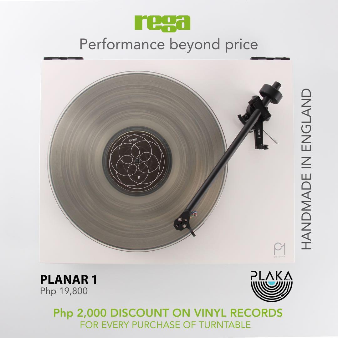 Rega Planar 1 - Turntable Vinyl LP Plaka (Category: Portable Music Players) located in Manila. Submitted by plaka.mnl (Listing ID 1139120614, Image 1). Description: REGA PLANAR 1 Php 19,800 This multi-award winning ‘Plug and Play’ design utilises our handmade RB110 tonearm, with pre-set bias and a factory fitted Carbon cartridge. Set-up is possible in under 30 seconds and delivers incredible performance well beyond its price point. KEY FEATURES *