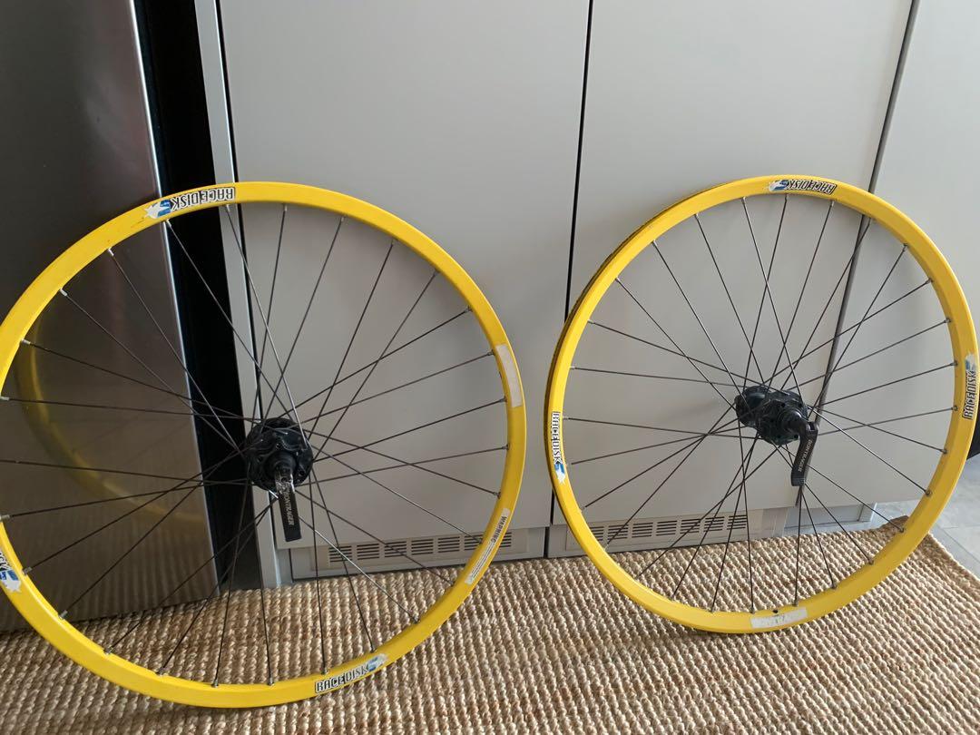 Details about   Shimano Deore XT and White Industries Hubs 26" Bontrager Rims Wheelset Vintage 