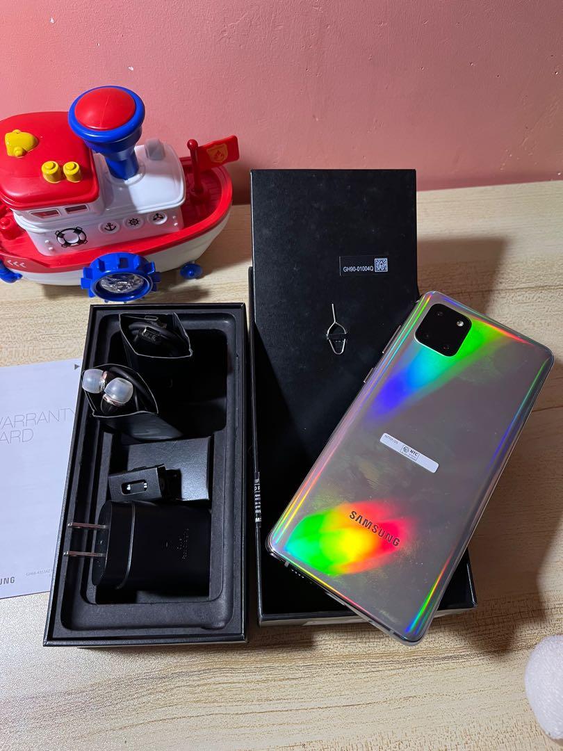 Samsung Galaxy Note 10 Lite with box and accessories (Category: Samsung) located in Quezon City. Submitted by aizza.1 (Listing ID 1138991430, Image 1). Description: ☑️Price negotiable ☑️Used for 10 months ☑️With original box ☑️With original accessories - earphones, charger, extra stylus tips, pin for sim/memory card slot ☑️With quick start guide and warranty card ☑️Shipping fee to be shouldered by the buyer.