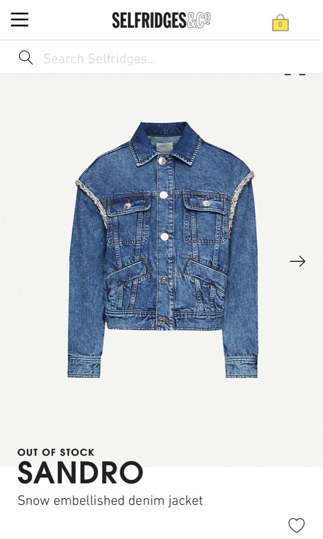 Sandro embellished sale denim jacket