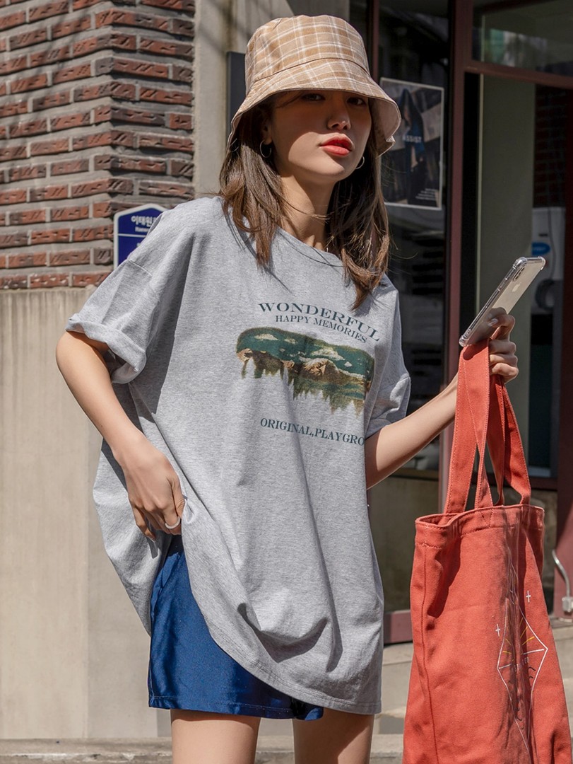 Shein Graphic Oversized Shirt, Women's 
