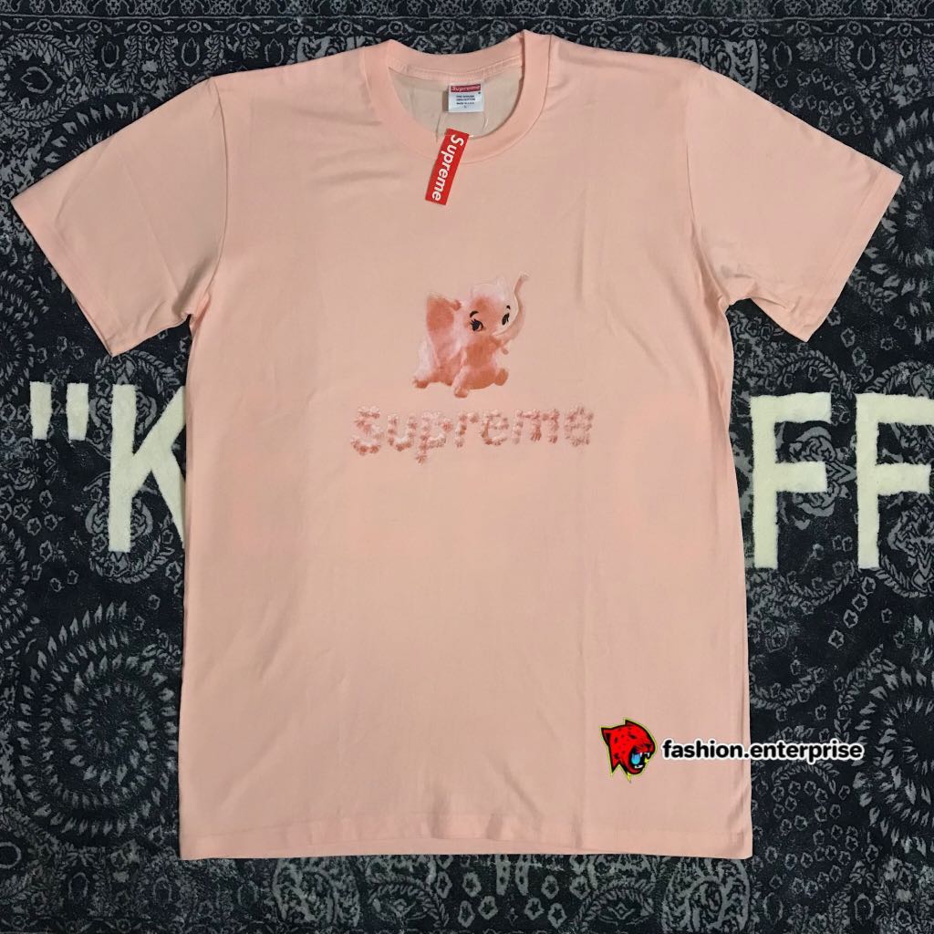 Supreme SS17 Elephant Tee Pink, Men's Fashion, Tops & Sets ...