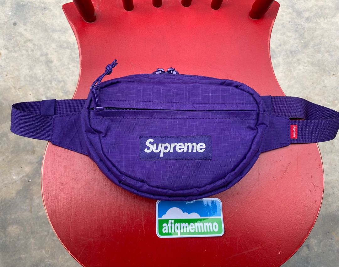 Supreme Waist Bag Purple Men s Fashion Bags Sling Bags on Carousell
