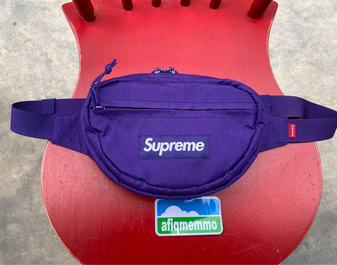 Supreme Logo-Patch Waist Bag - Purple for Men