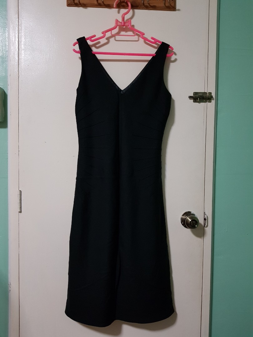 The Black Shop Midi Black Dress, Women's Fashion, Dresses & Sets ...