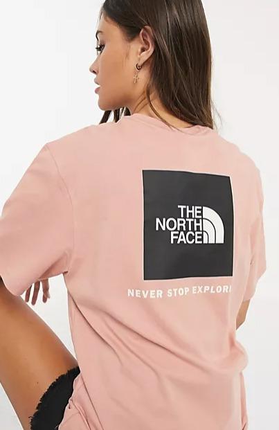 The North Face Red Box t shirt in pink Men s Fashion Tops Sets