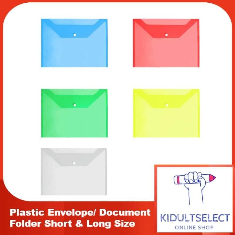 Transparent/Clear Plastic Envelope File Folder Organizer Short & Long Size, Hobbies & Toys