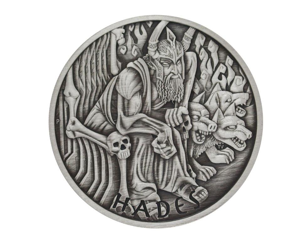 Gods Of Olympus Zeus / Poseidon / Hades 1 Oz Antiqued Silver Coin
