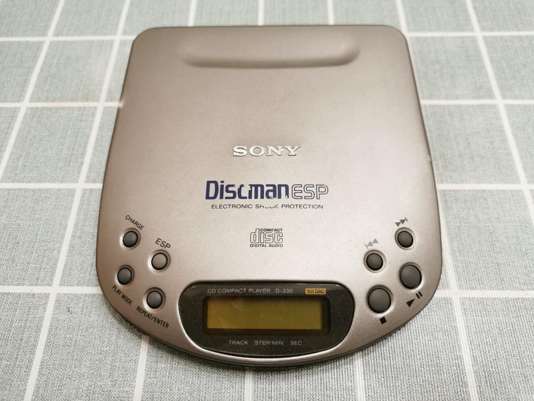 Vintage Sony Discman ESP D-330 + Remote Control RM-DM18L, 音響器材