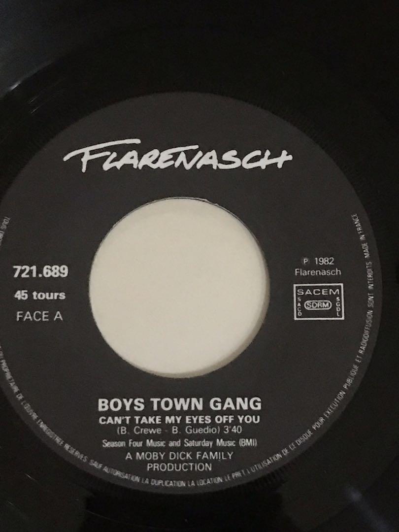 Vinyl Record 7” Single Boys Town Gang Can’t Take My Eyes Off You