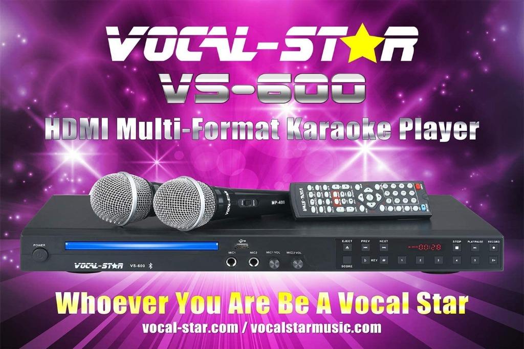 Vocal-Star VS-600 Bluetooth Karaoke Machine with 150 Party Songs