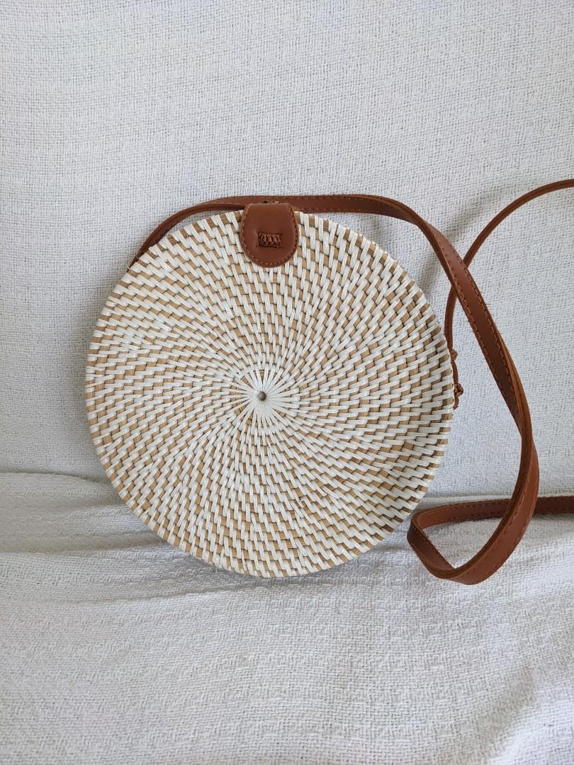 White rattan bag
