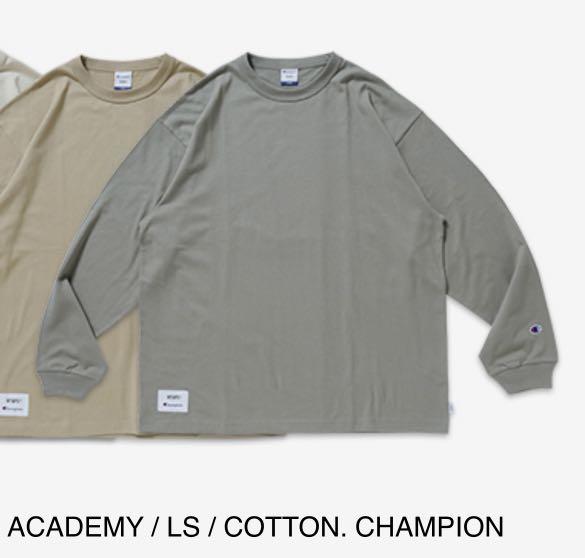 全新Wtaps x champion academy LS cotton Olive Size XL, 男裝, 上身及