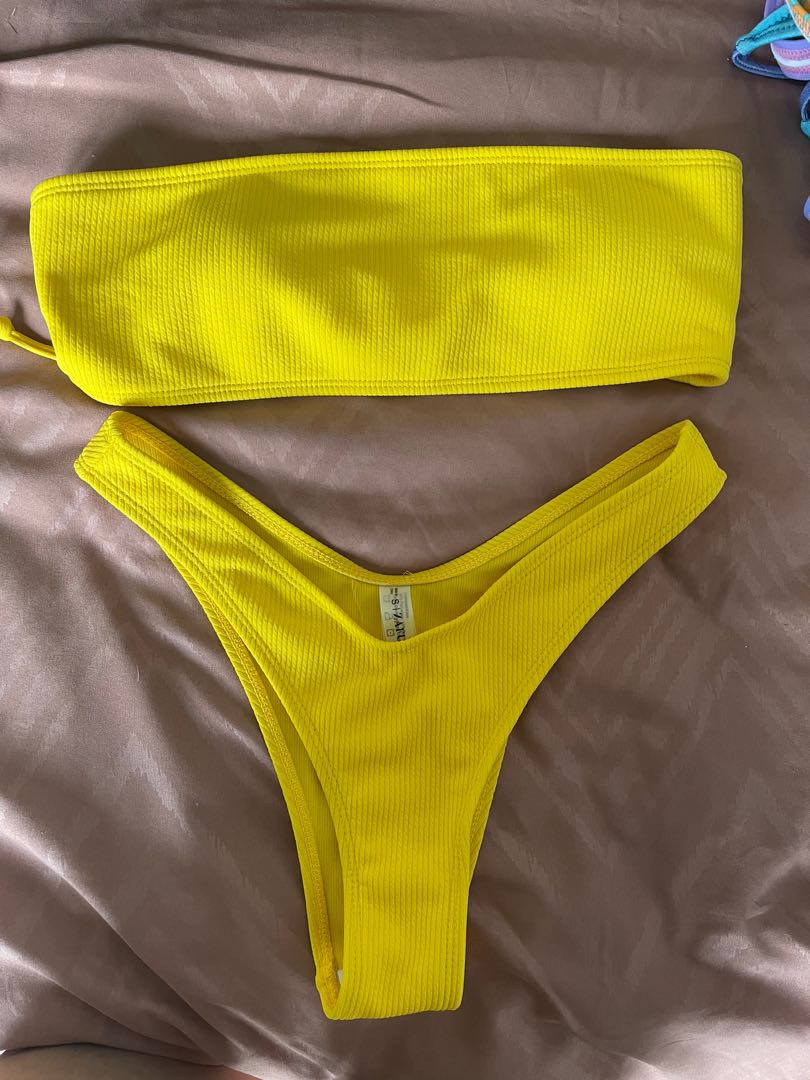 Zaful Yellow Bikini Set Womens Fashion Swimwear Bikinis And Swimsuits