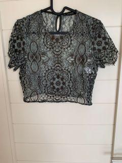 zara lace top