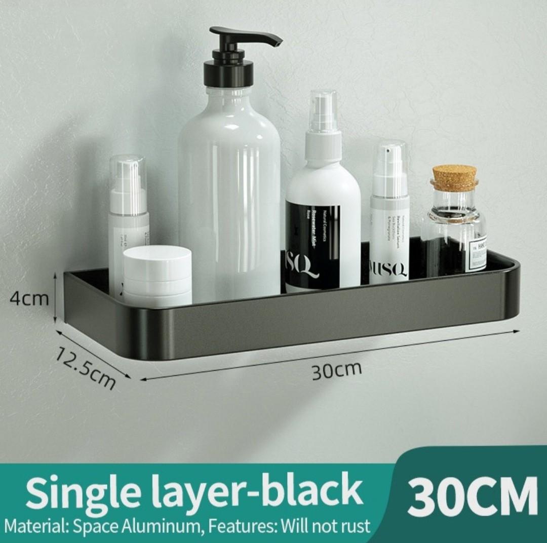 [1 Set] BN Matte Black Storage Rack Organizer, Furniture & Home Living ...