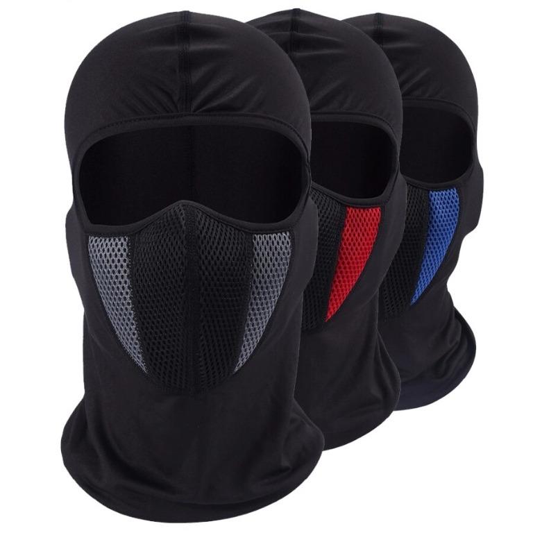 HEAD SUPPORT M1 Full Head Protect Face Filter Protective Neck Red-Black Mask 
