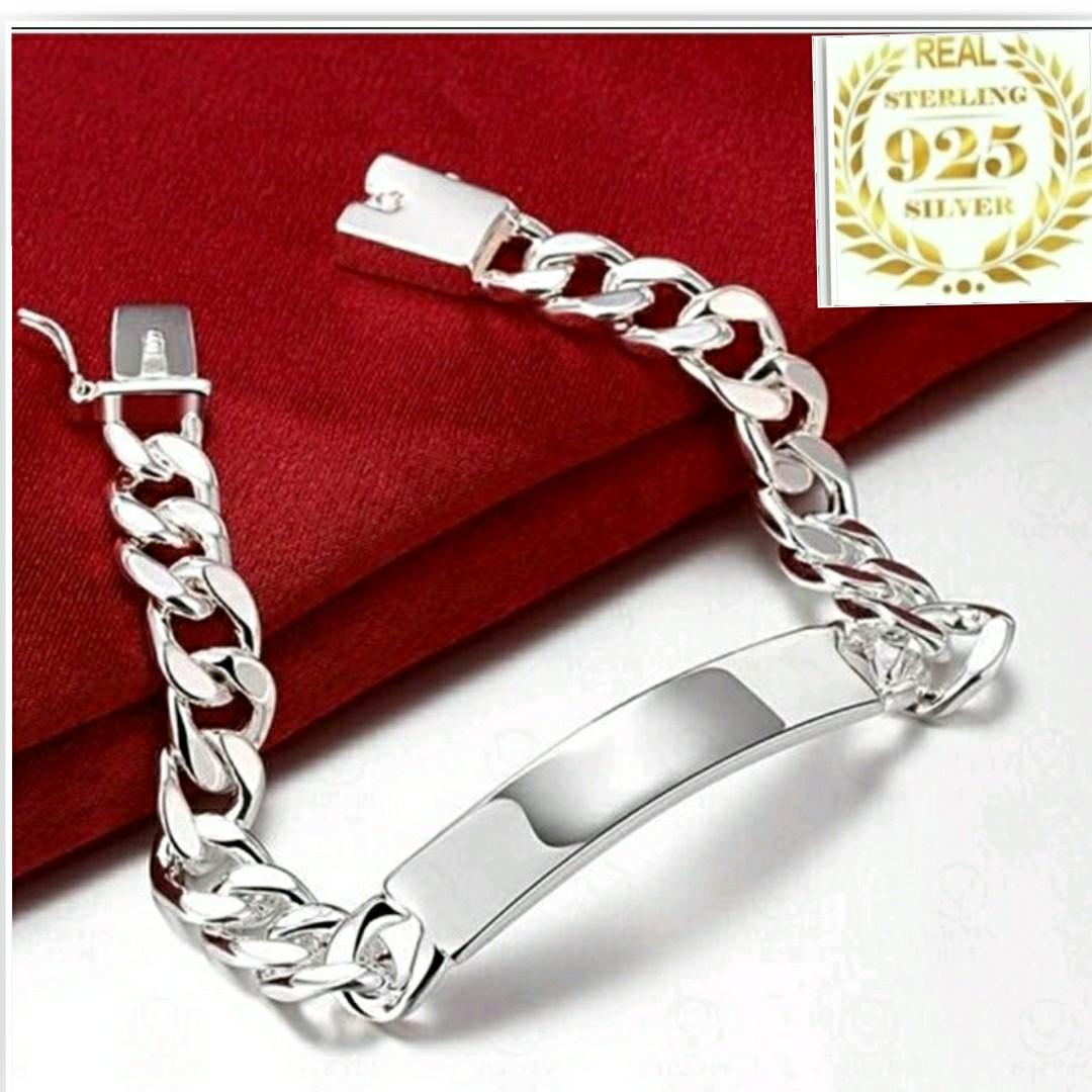 Real silver chain bracelet hotsell