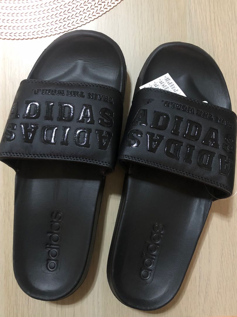 Adidas train hotsell the world slides
