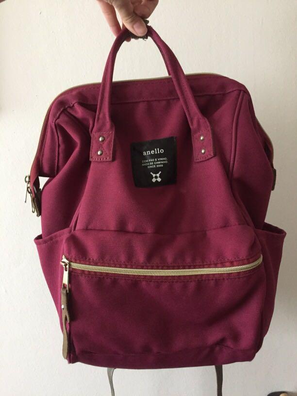 Maroon best sale backpack purse