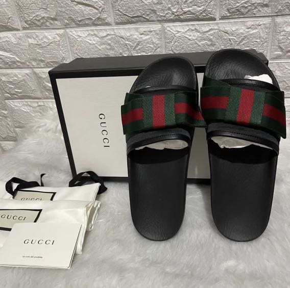 Gucci bow best sale slides cheap