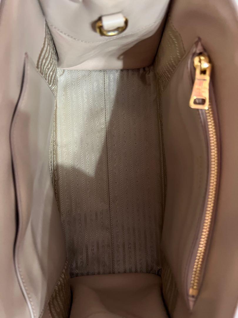 Authentic Prada Saffiano Monochrome Medium Bag (light beige), Luxury, Bags  & Wallets on Carousell