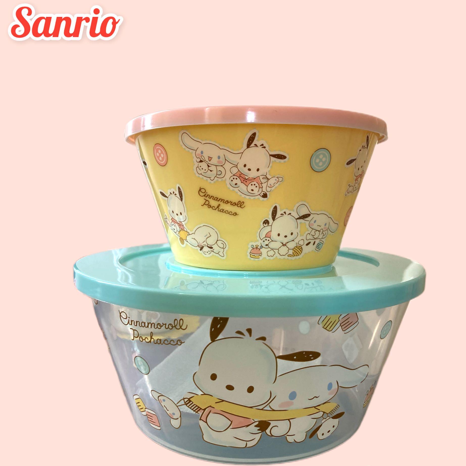 Take Both! Authentic Sanrio Snack/ Salad Bowls (Category: Other Kitchenware & Tableware) located in Cebu City. Submitted by kawaiiparty (Listing ID 1139216535, Image 1). Description: Authentic Sanrio Cinnamoroll and Pochacco Snack/ Salad Bowl from Japan -Bigger bowl at cover-D 7.5 inches Smaller bowl-D 5.5 inches Depth about 3.5-4 inches -Plastic not glass 💟Pls read: ✅All items from Japan are authentic and are all personally curated w/ ❤️. ✅Pls 