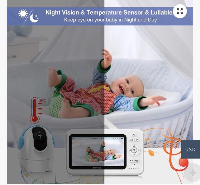 Bigasuo video top baby monitor
