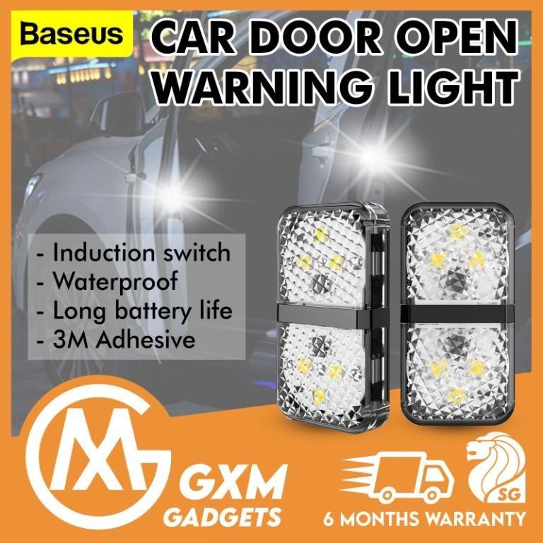 Baseus Door Safety Warning Light Open Warning Lights Scratch Protector Led Flashing Light 2pcs Pack Car Accessories Accessories On Carousell