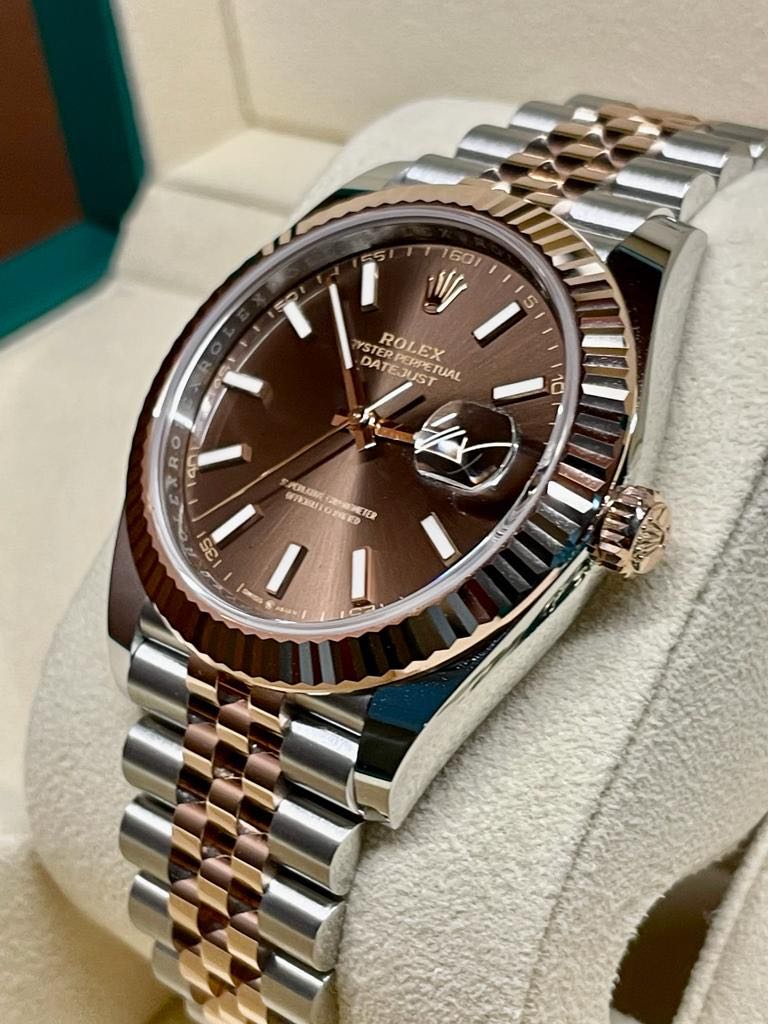 Chocolate datejust 41 outlet