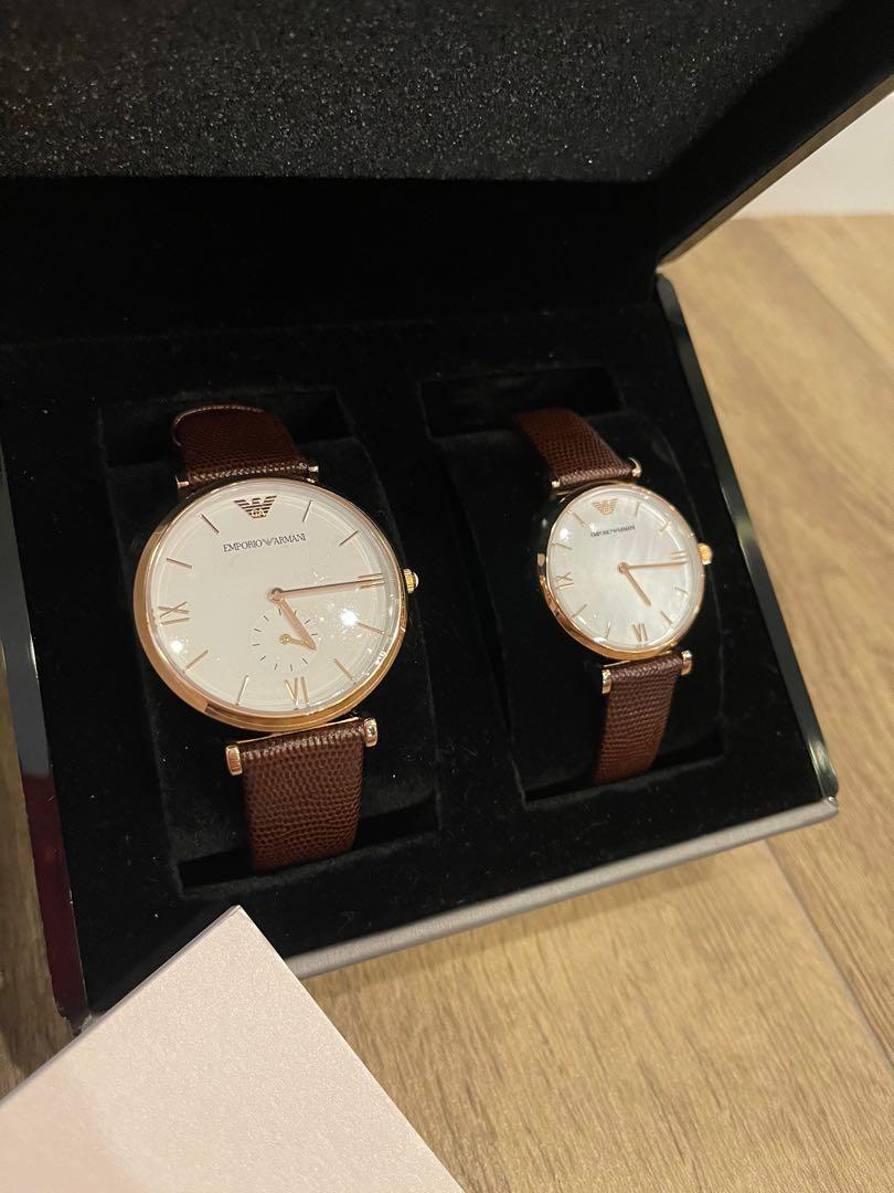 Armani couple online watch set
