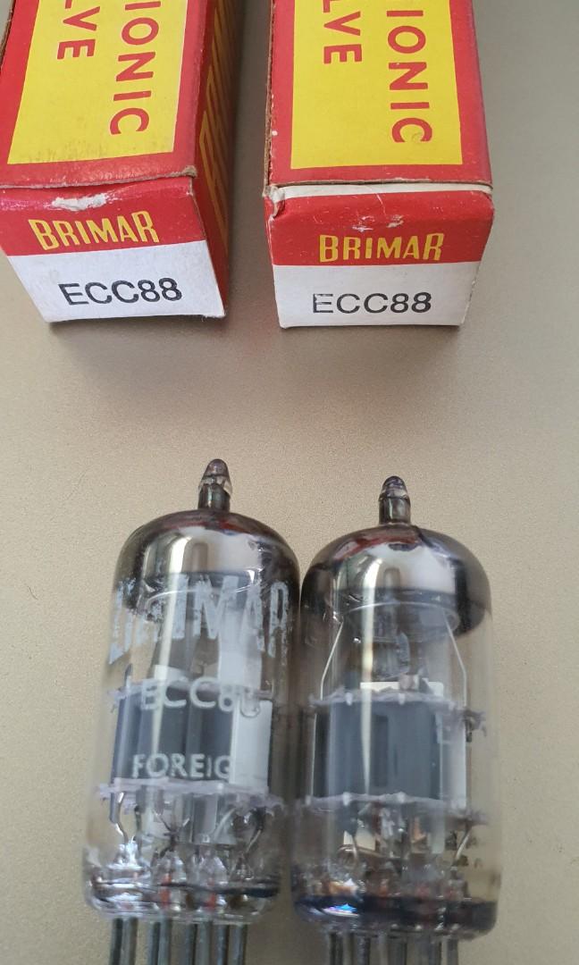 BRIMAR ECC88 Matched Pair (Category: Other Audio Equipment) located in Singapore. Submitted by benedict987 (Listing ID 1139200565, Image 1). Description: BRIMAR ECC88 Matched Pair NOS Rare Free delivery and testing on spot to ensure working condition.