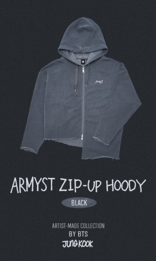 ジョングク パーカー ARMYST ZIP-UP HOODY [BLACK] - パーカー