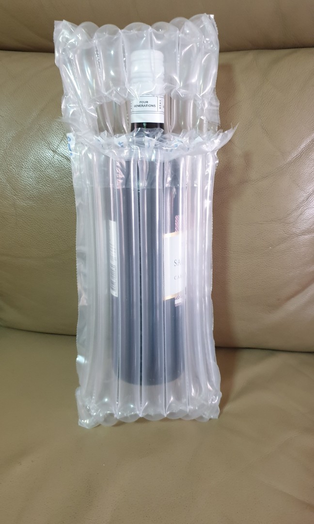 Bubble wrap for wine bottle