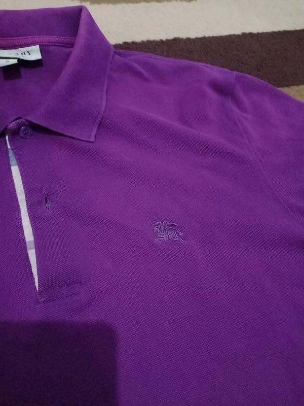 burberry purple polo