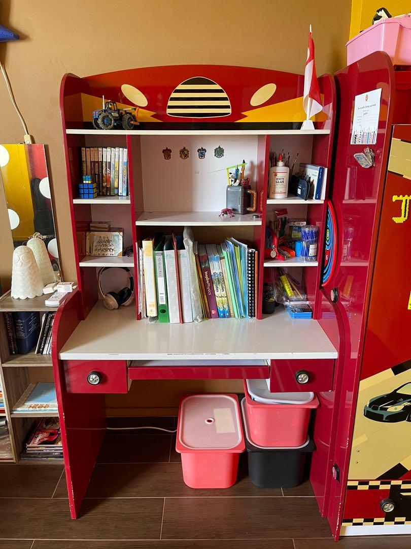 Children's study table and cupboard set top